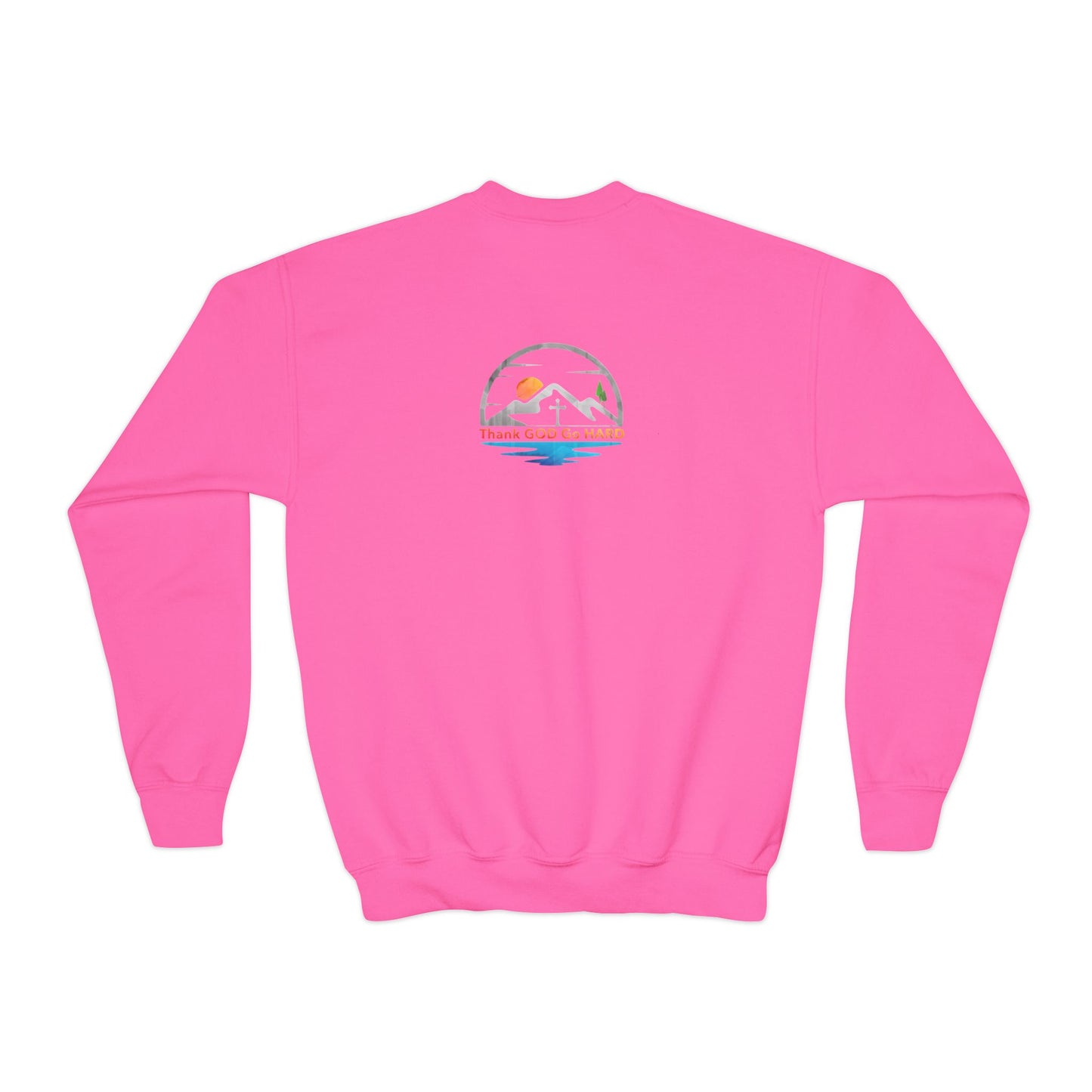 Thank GOD, Go HARD Youth Crewneck Sweatshirt